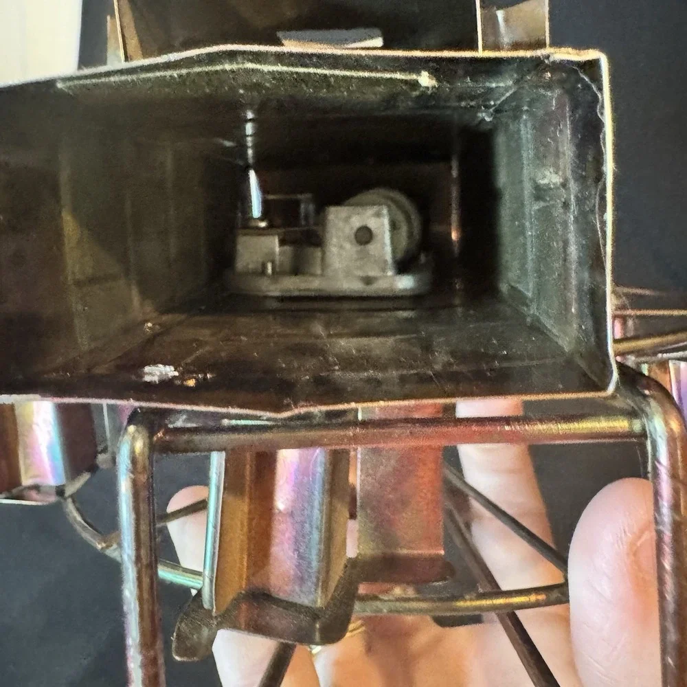 Vintage Copper Tin and Wire Mechanical Ferris Wheel Music Box Works Tested